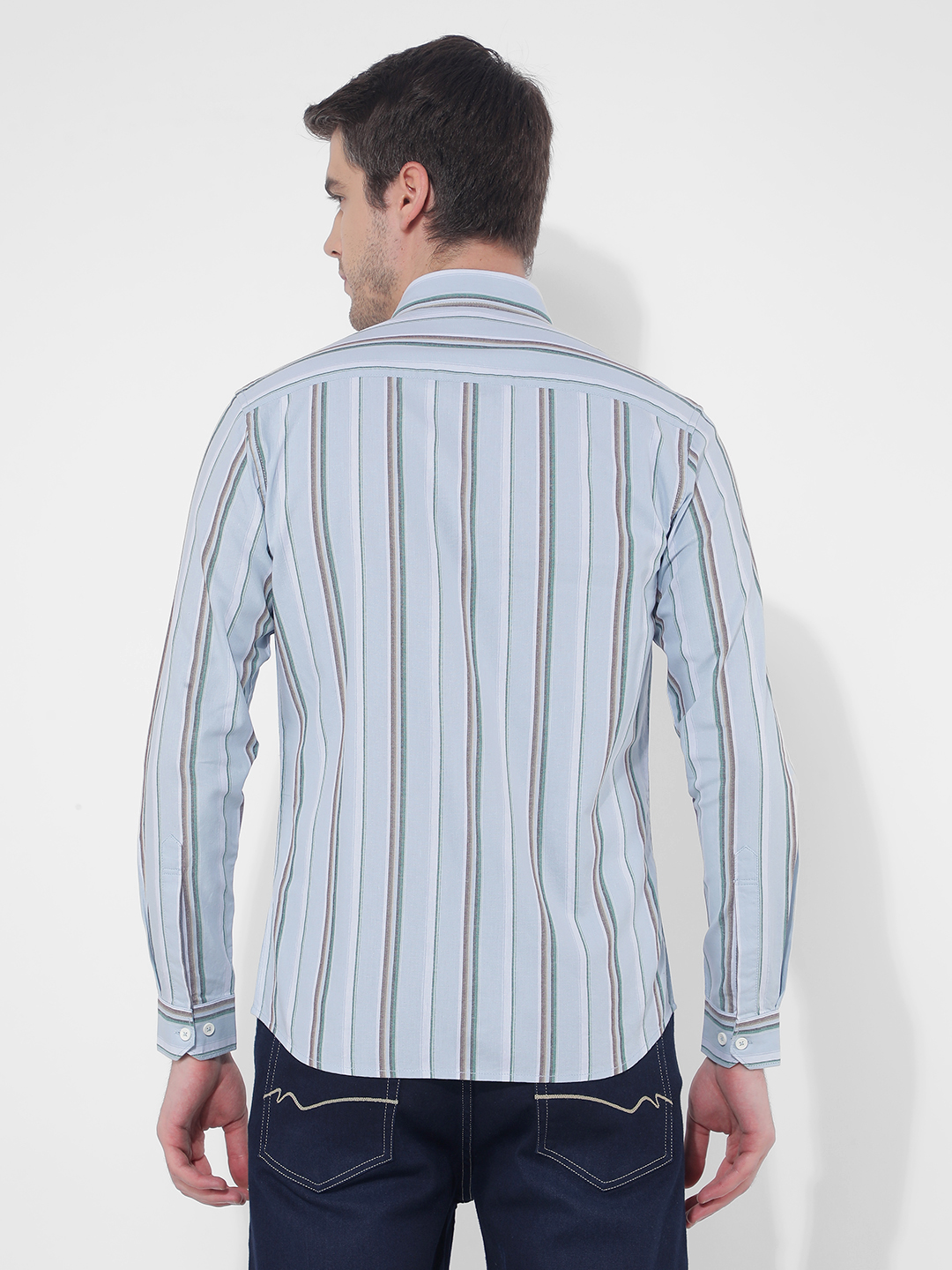 Numero Uno Men Striped Blue Shirt